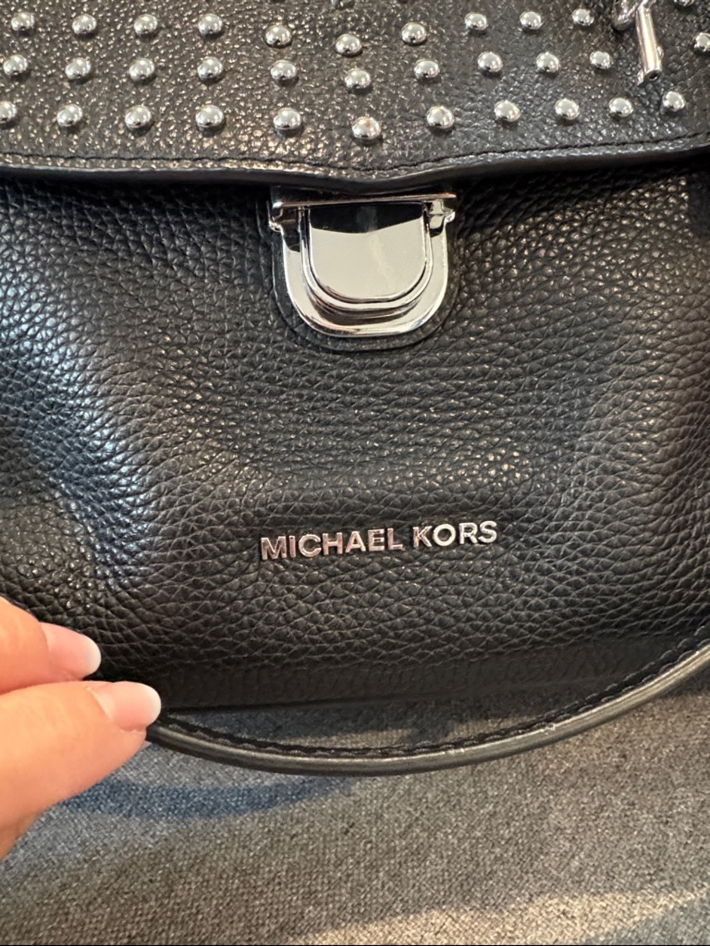 🖤 Michael Kors Black Studded Leather Bristol Satchel 🖤 - Picture 3 of 16